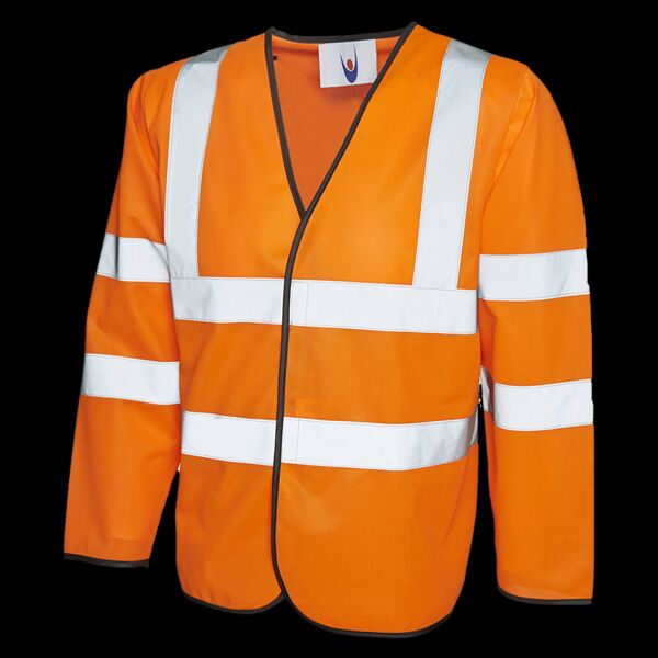 Long Sleeve Hi Vis Safety Waistcoat Thumbnail