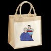 Cotton Pocket Jute Midi Tote Thumbnail