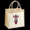 Cotton Pocket Jute Midi Tote Thumbnail